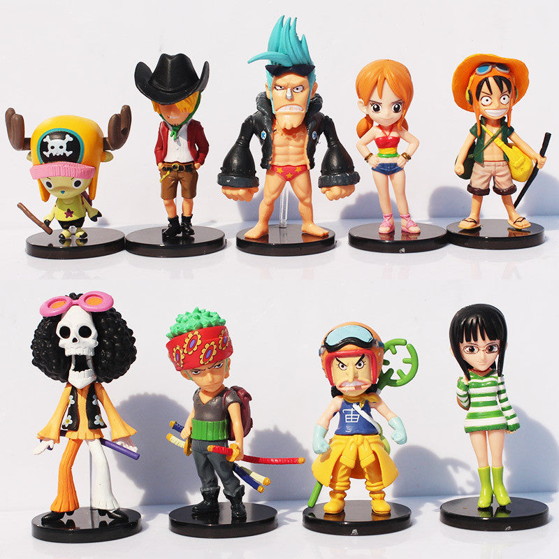 One Piece Action Figures 9 Pcs Set Animebling