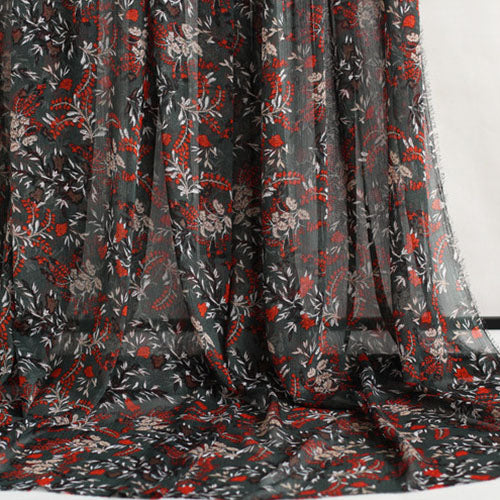 floral print chiffon fabric