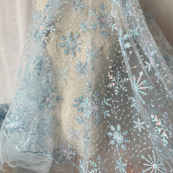 snowflake lace fabric