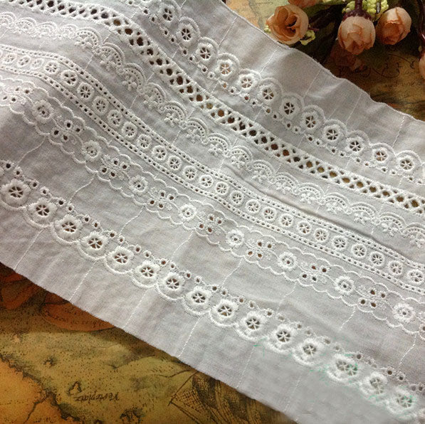 grey eyelet fabric