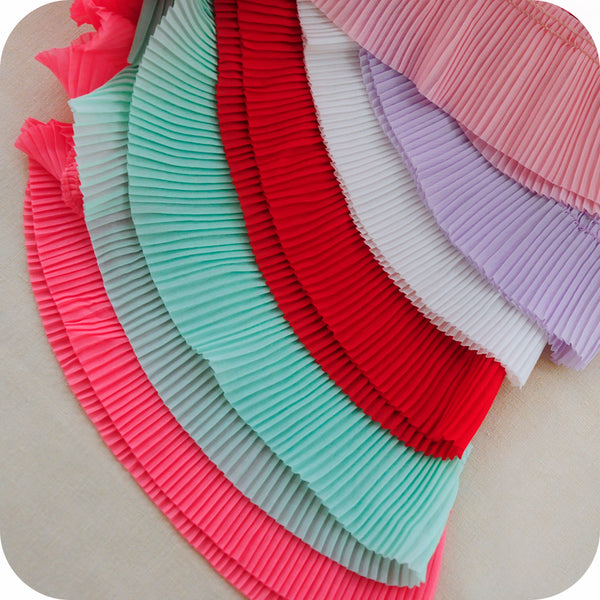 pleated chiffon material