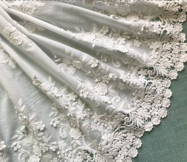 vintage lace fabric by the yard