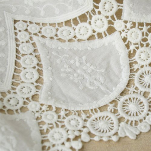 embroidered cotton lace fabric