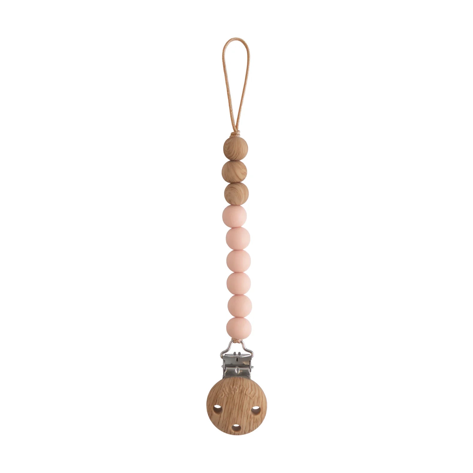 Silicone Pacifier Clip Eva | Blush