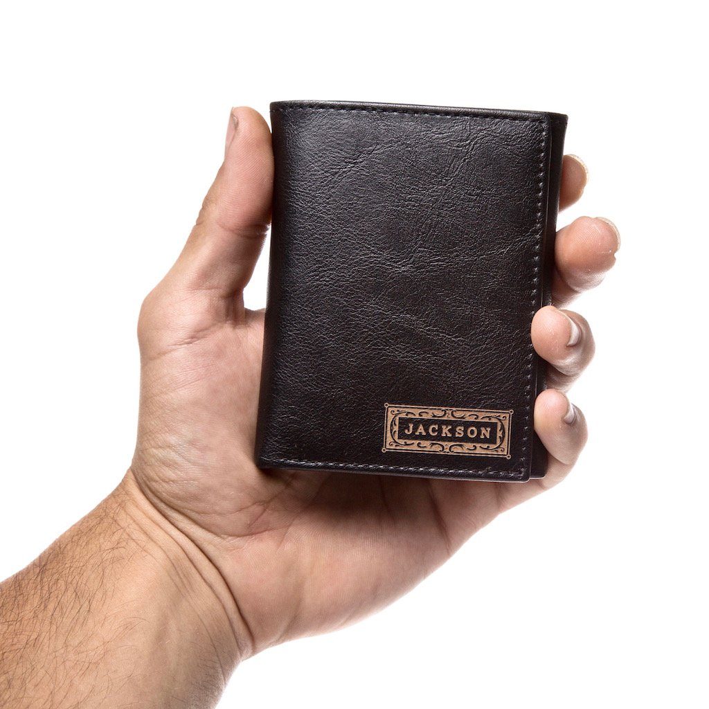 Personalized Leather Wallets - World #1 Custom Trifold | Swanky Badger