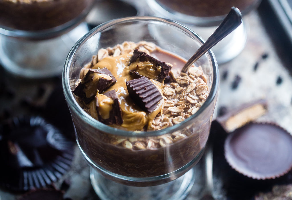 5 Simple High Protein Overnight Oats Recipes - Peanut Butter Cup Protein Overnight Oats Recipe - Swolverine