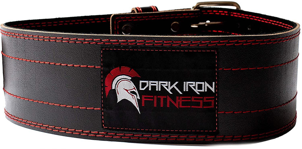 Dark Iron Fitness Leather Weightlifting Belt - Swolverine