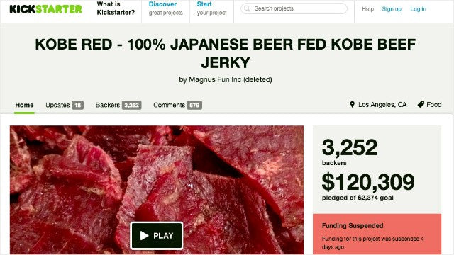 Kickstarter Kobe Beef Scam - Swolverine