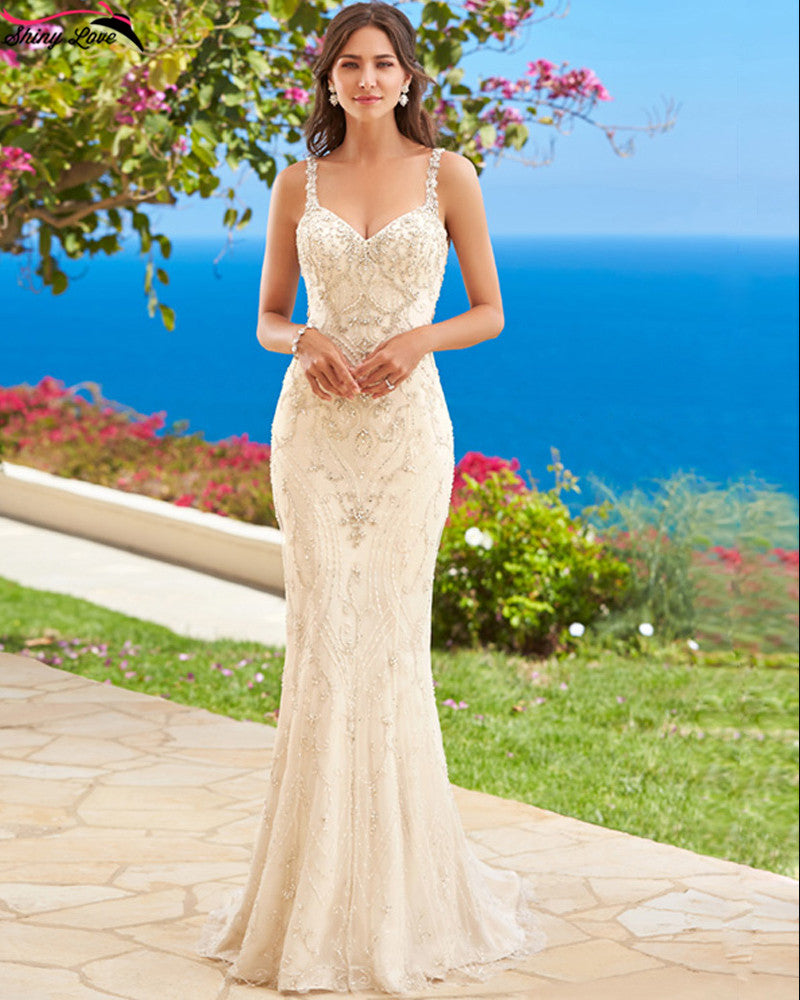 Mermaid Wedding Dress With Beading