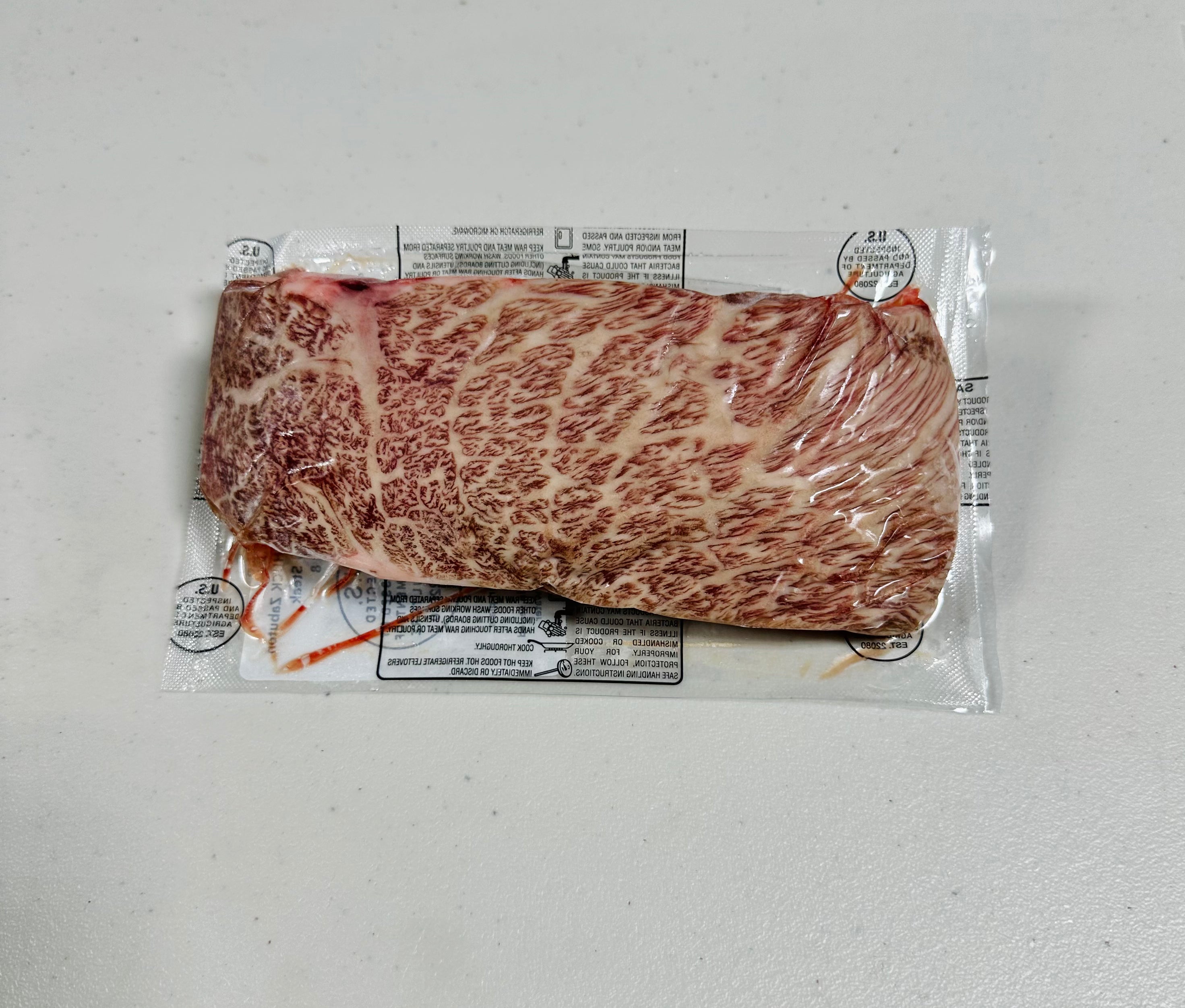 Japanese Wagyu A5 Chuck Zabuton (Denver) Steak BMS: 8