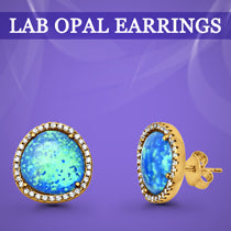 Lab Opal Earrings, Opal Earrings