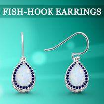 Fish Hook Earrings  Blue Apple Jewelry Co