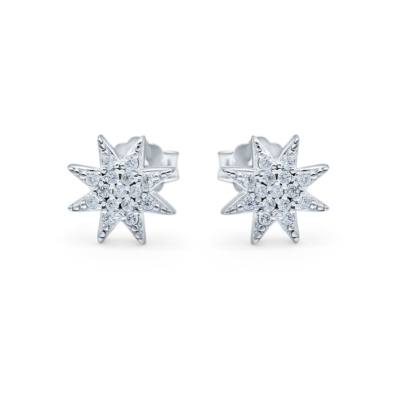 CZ Earrings Sterling Silver - Blue Apple Jewelry Co | New Assorted CZ ...