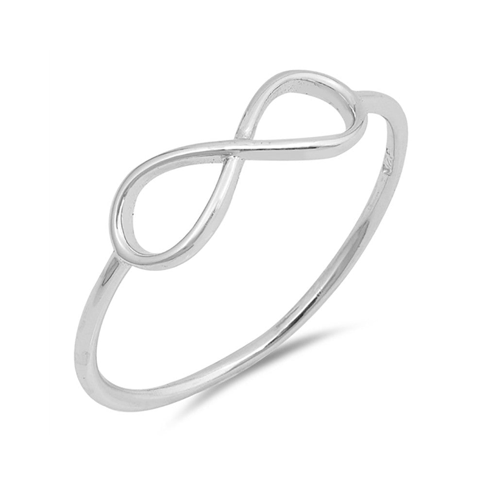 Infinity Plain Band Ring 925 Sterling Silver Simple Plain – Blue Apple ...