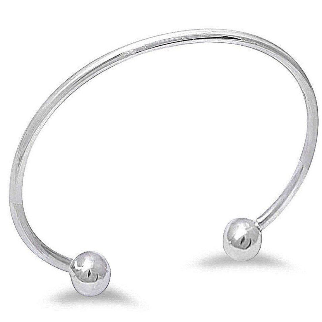 Fashion Ball Bangle Bracelet 925 Sterling Silver – Blue Apple Jewelry