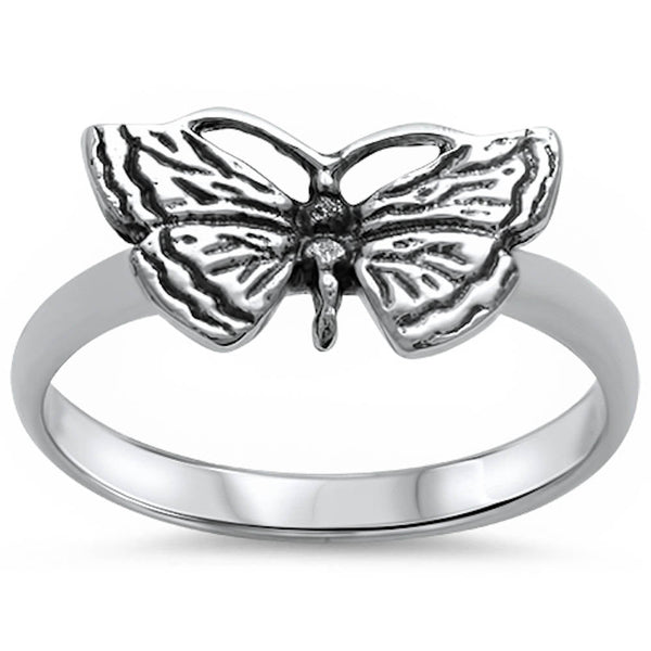 Butterfly Ring Sterling Silver Butterfly Ring Cute Petite Dainty Butte ...