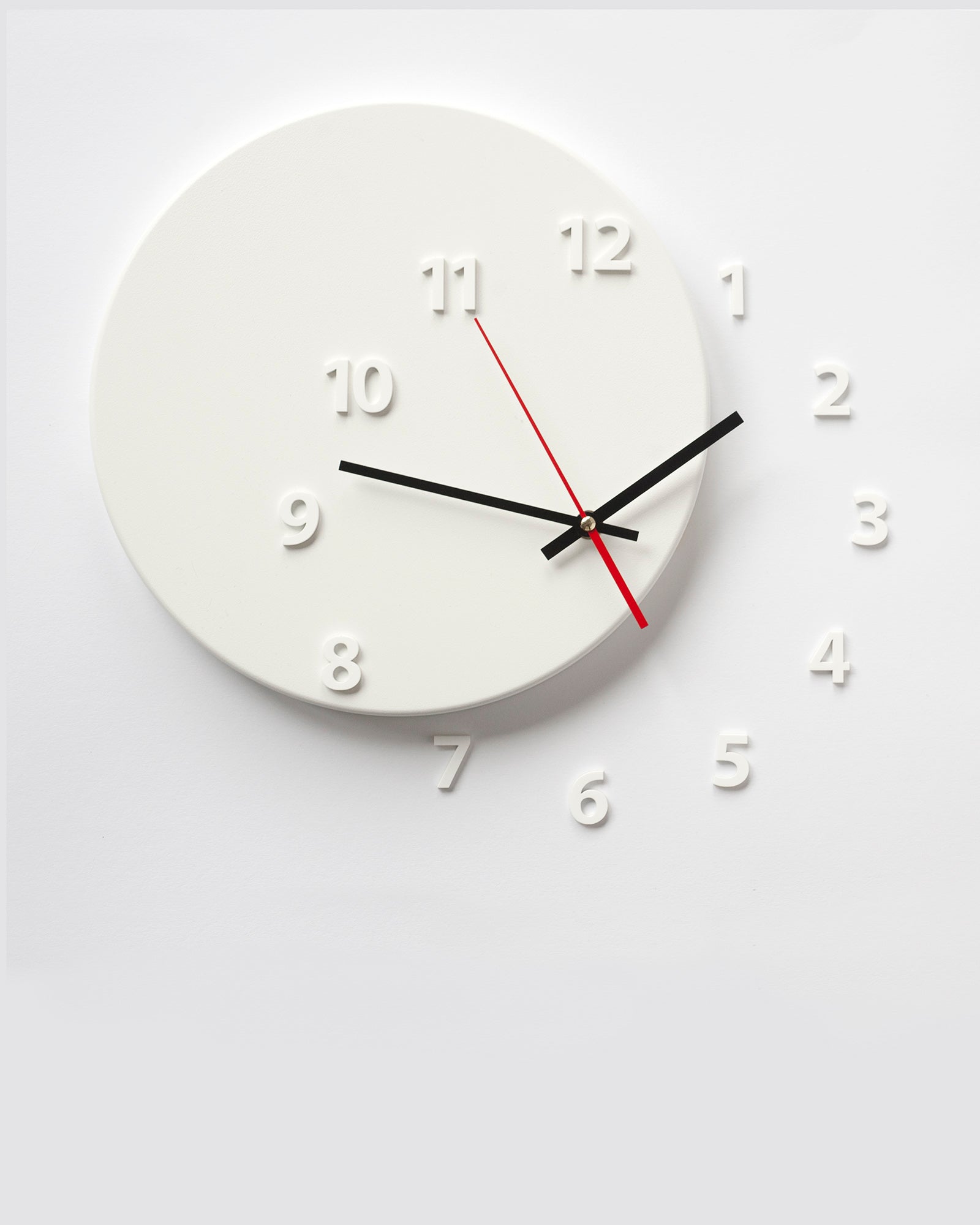 white wall clocks amazon