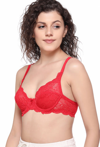 Sona Sl004 Sexy Lace Non padded Plus Size Underwired Bra