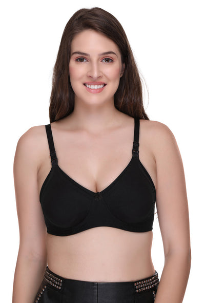 Buy ogimi - ohh Give me Women's Maternity Nursing Bra Cotton Non Padded Non- Wired (C, Black, 40) Online at Best Prices in India - JioMart.