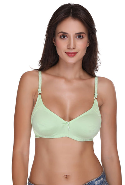 Buy Women Best Cotton-Rich Non Padded White T-shirt Bra Online