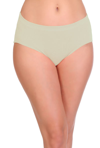 Plain Knoppers Women Bikini Cotton Green Panty Large Size at Rs