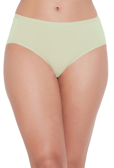 Plain Knoppers Women Bikini Cotton Green Panty Large Size at Rs
