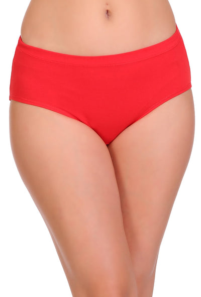 Plain Knoppers Women Hipster Cotton Orange Panty 3XL Size at Rs