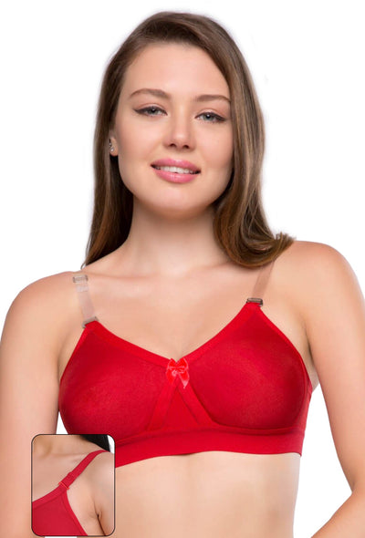 Brain women large size thin soft lines less push up big breast underwear  bra size (Color : Red1, Size : 90B): Buy Online at Best Price in UAE 