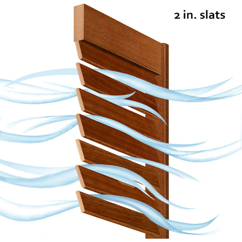 Illustration of wind through louver slats