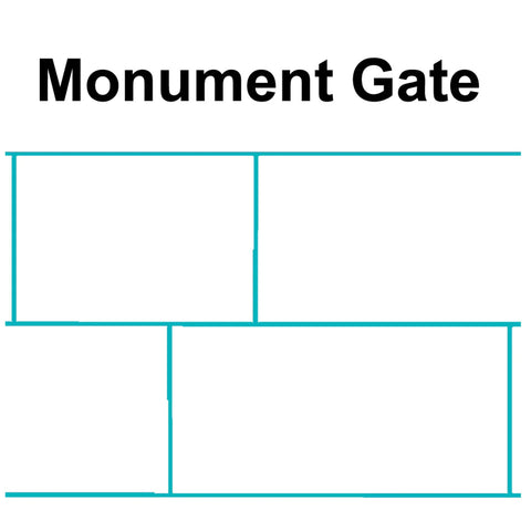 Evolve Stone Veneer, Monument Gate design in line drawing