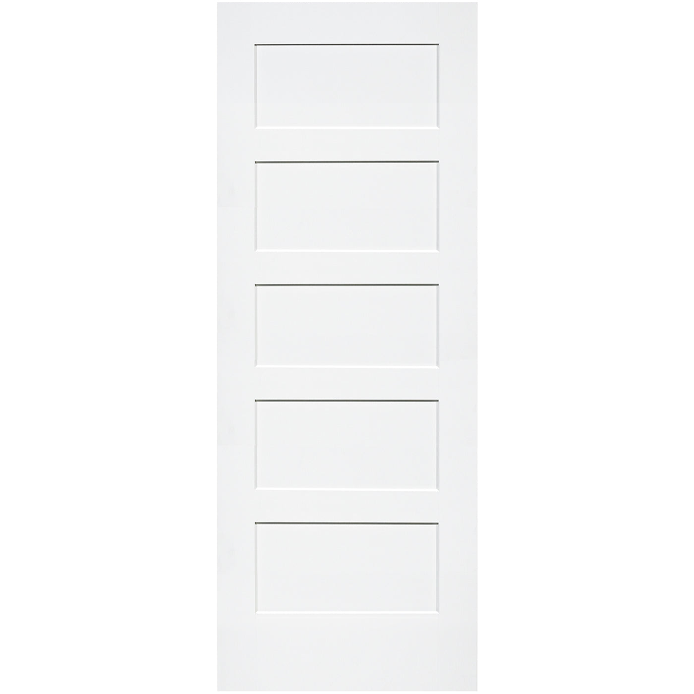 Shaker 5 Panel Solid Core White Interior Door Slab - In ...