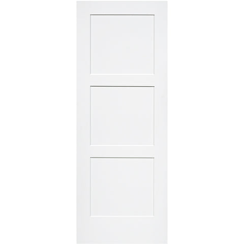 3-Panel Door, Kimberly Bay® Interior Slab Shaker White – In & Out Home
