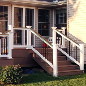 Deck Railing Finyl Line™ Deck Top Vinyl White Round