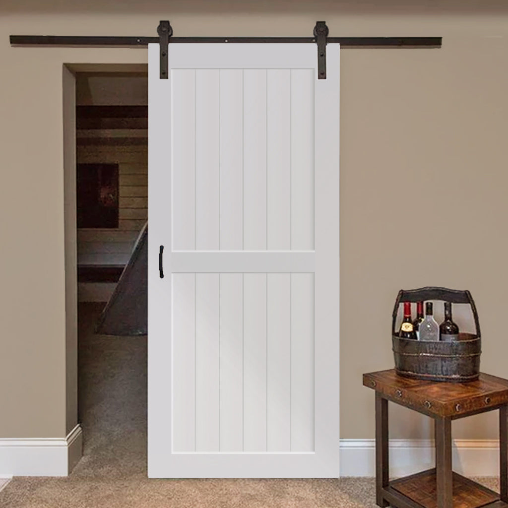 Barn Door White 83 5 In X 36 In In Out Home Products