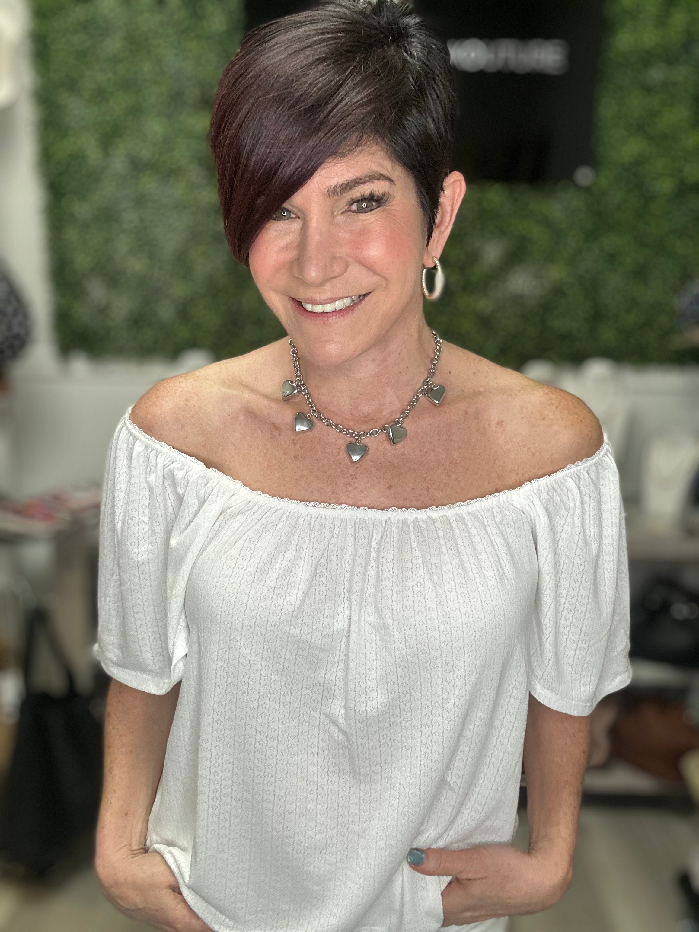 Butterfly Sleeve Lace Pointelle Knit Top