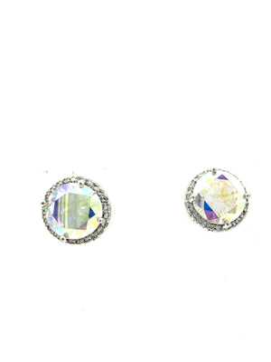 Iridescent Halo Post Earrings - THEKLOSETKOUTURE.COM