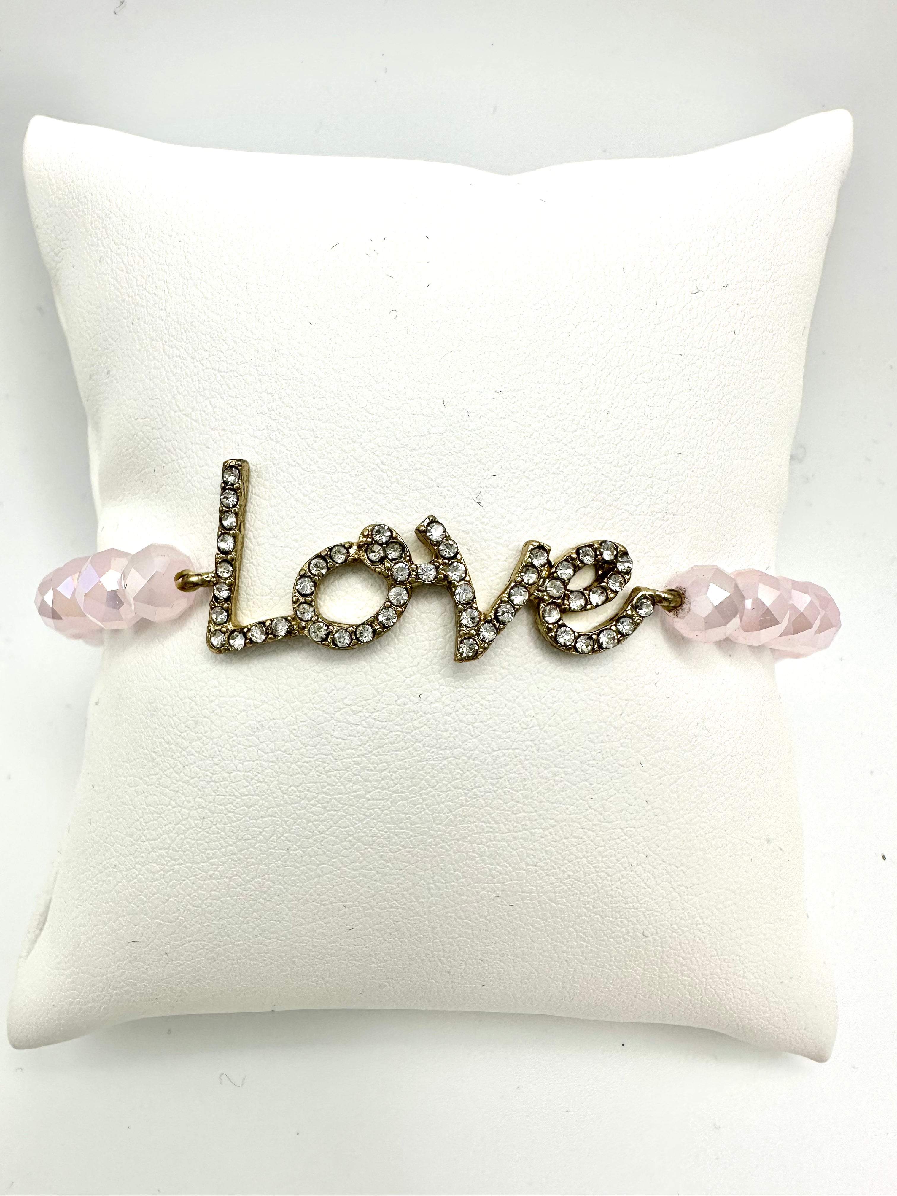 Love Beaded Stretch Bracelet