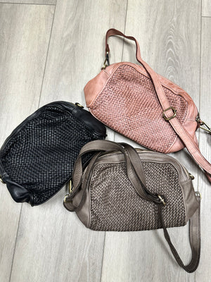 Italian Woven Crossbody-Piza - THEKLOSETKOUTURE.COM