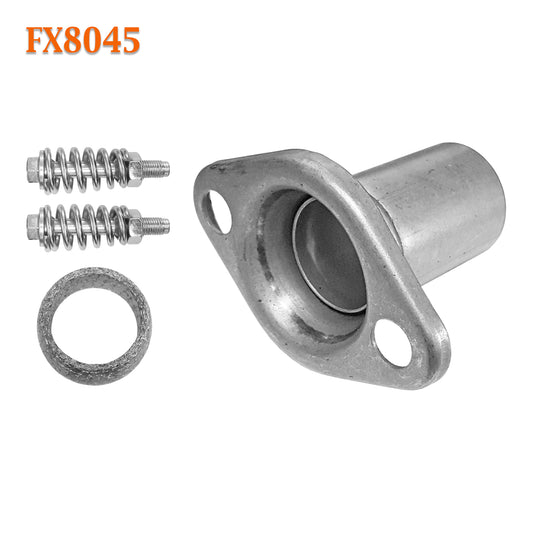 2 Exhaust Muffler Flange Pipe Repair Spherical Joint Semi Direct