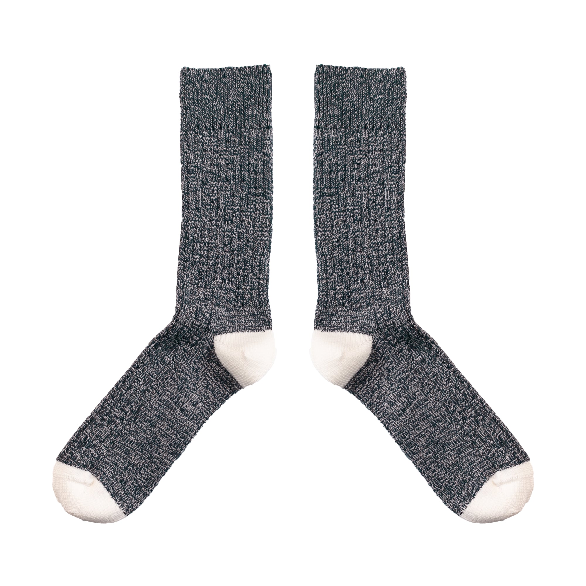 Ribbed Grey Organic-Cotton Socks