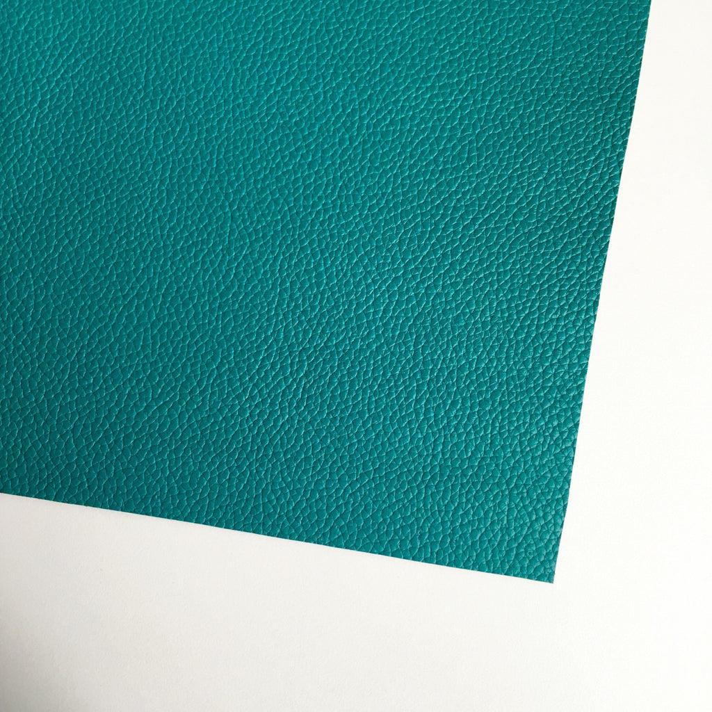 Teal Textured Faux Leather – Tulip Bloom
