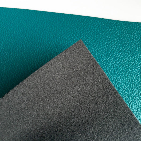 Teal Textured Faux Leather – Tulip Bloom