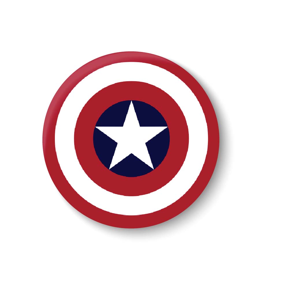 PEACOCKRIDE The Avengers-Captain America Shield Pin Badge (Metal ...