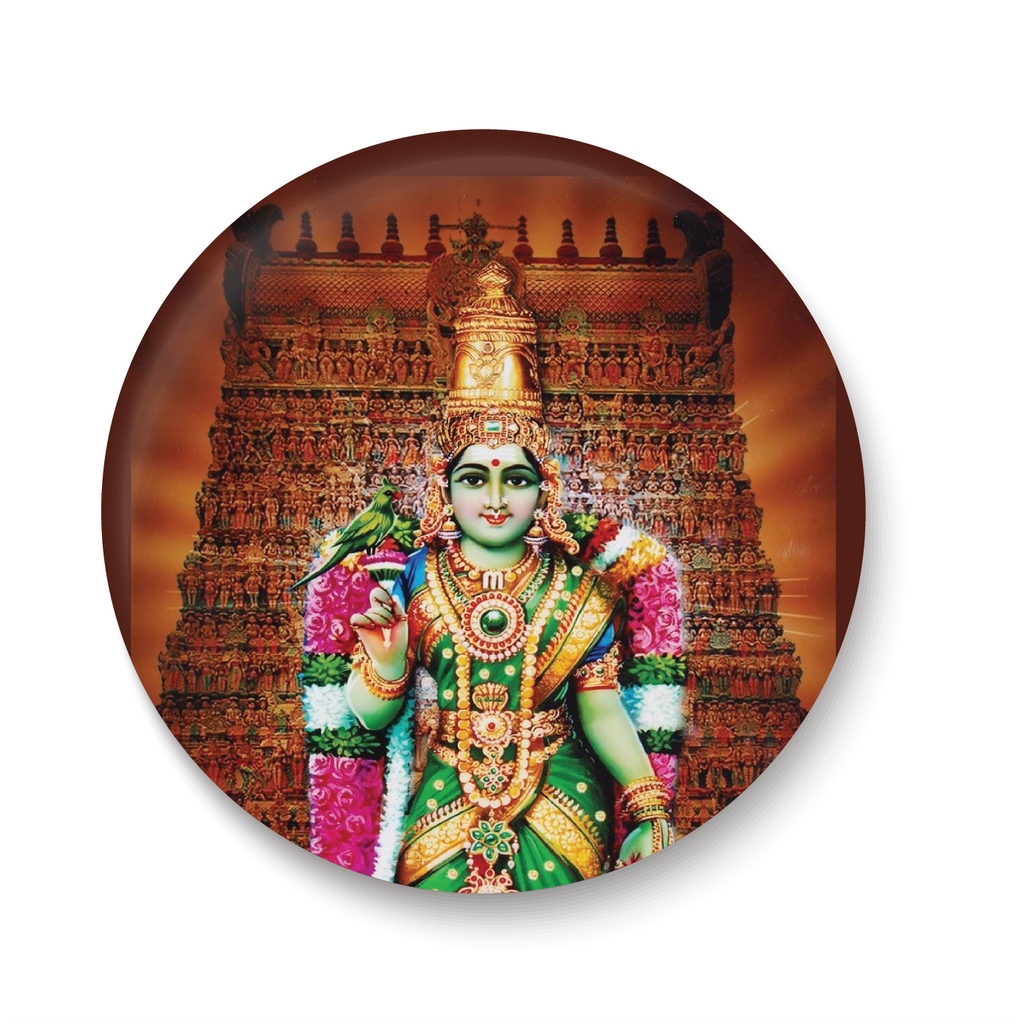 Madurai Meenakshi Amman I Meenakshi I Fridge Magnet – Peacockride