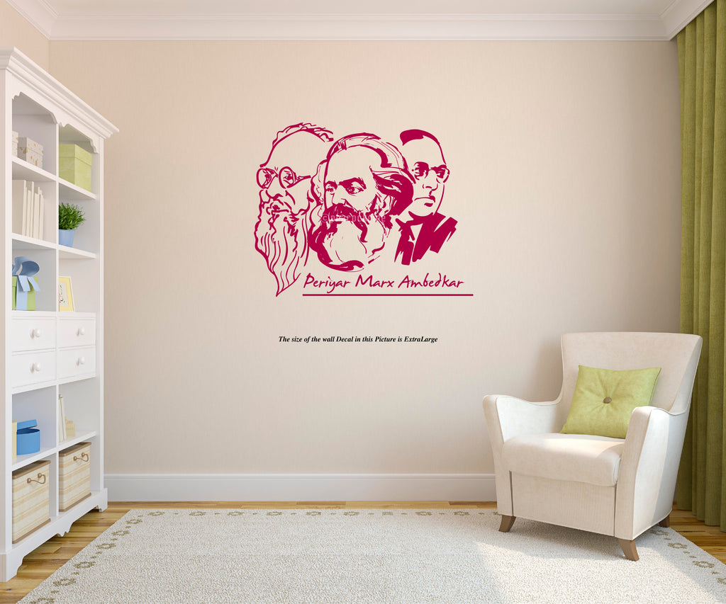 Periyar Karl Marx Ambedkar Wall Decal Peacockride