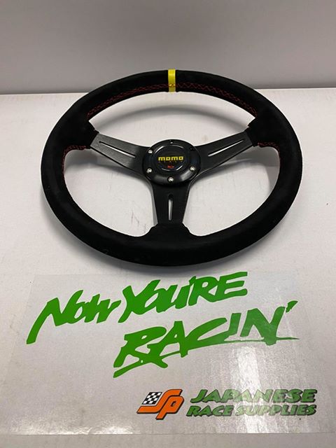 Steering Wheel Momo Replica Flat Dish 350mm Japanese Race Supplies