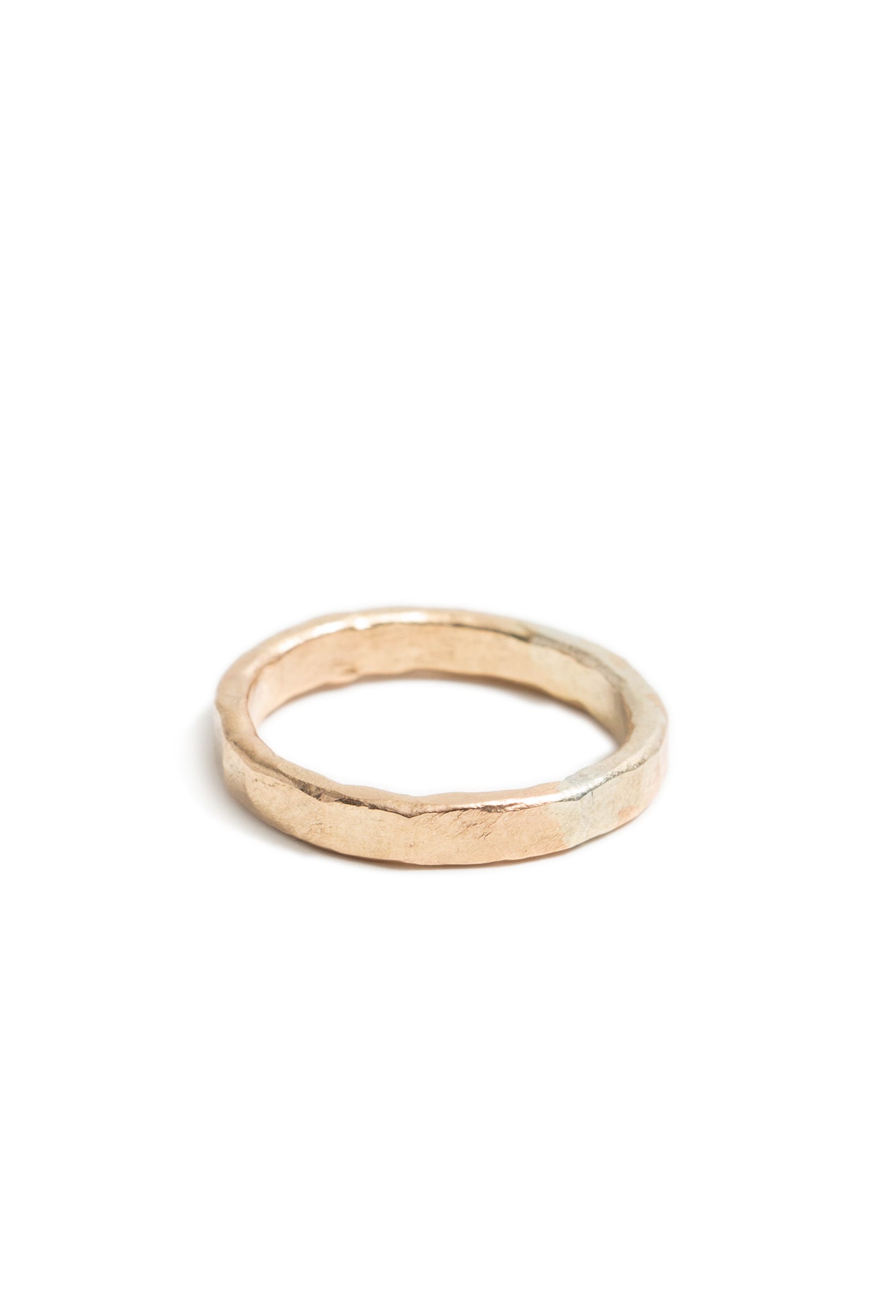 Thick 14K Gold Fill Hammered Stacking Ring – Collarbone Jewelry