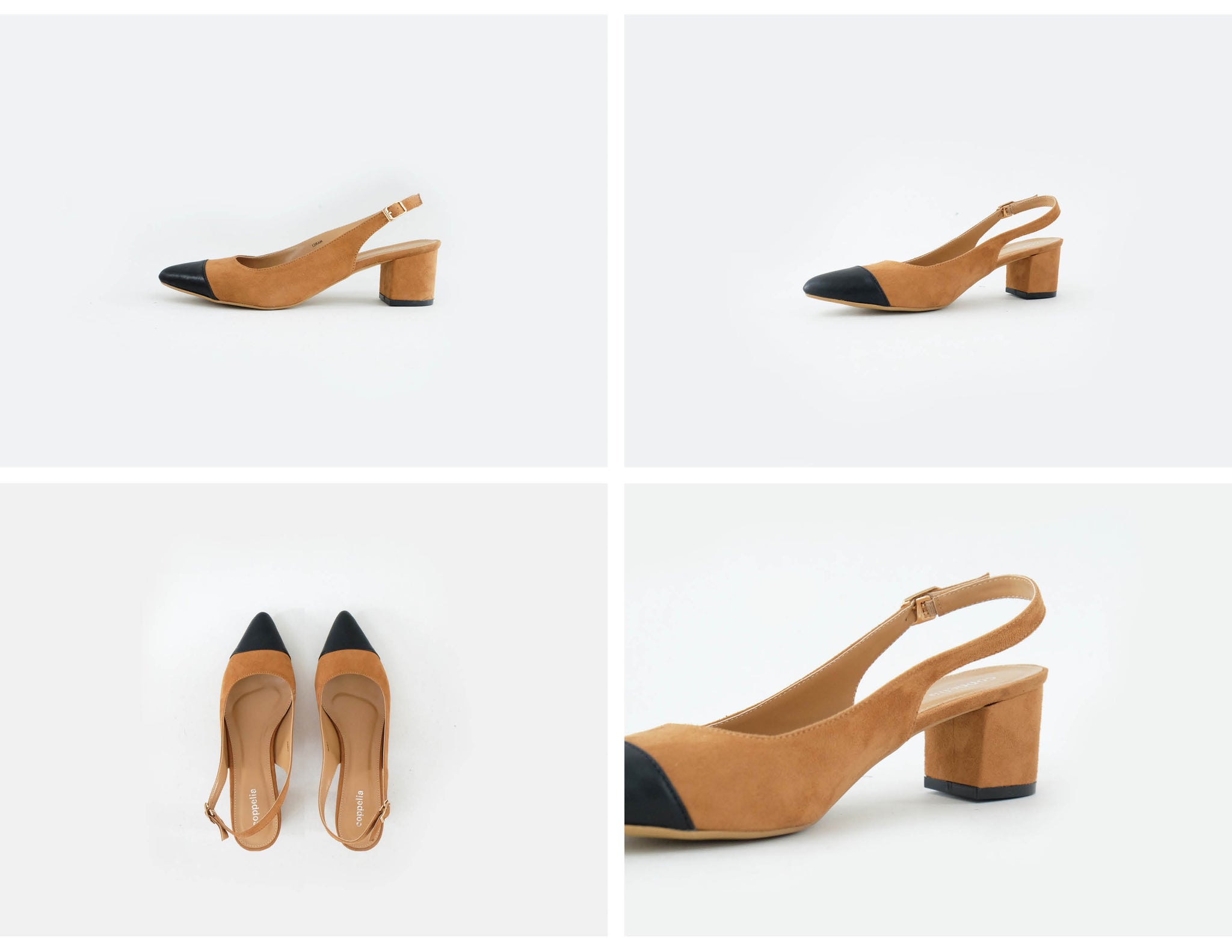 Marci Two-Toned Slingback Shoes Tan 