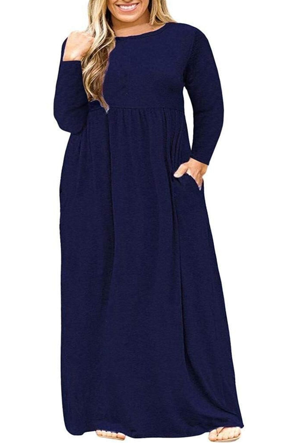 Tunic Swing Maxi Dress with Pockets – POSESHE