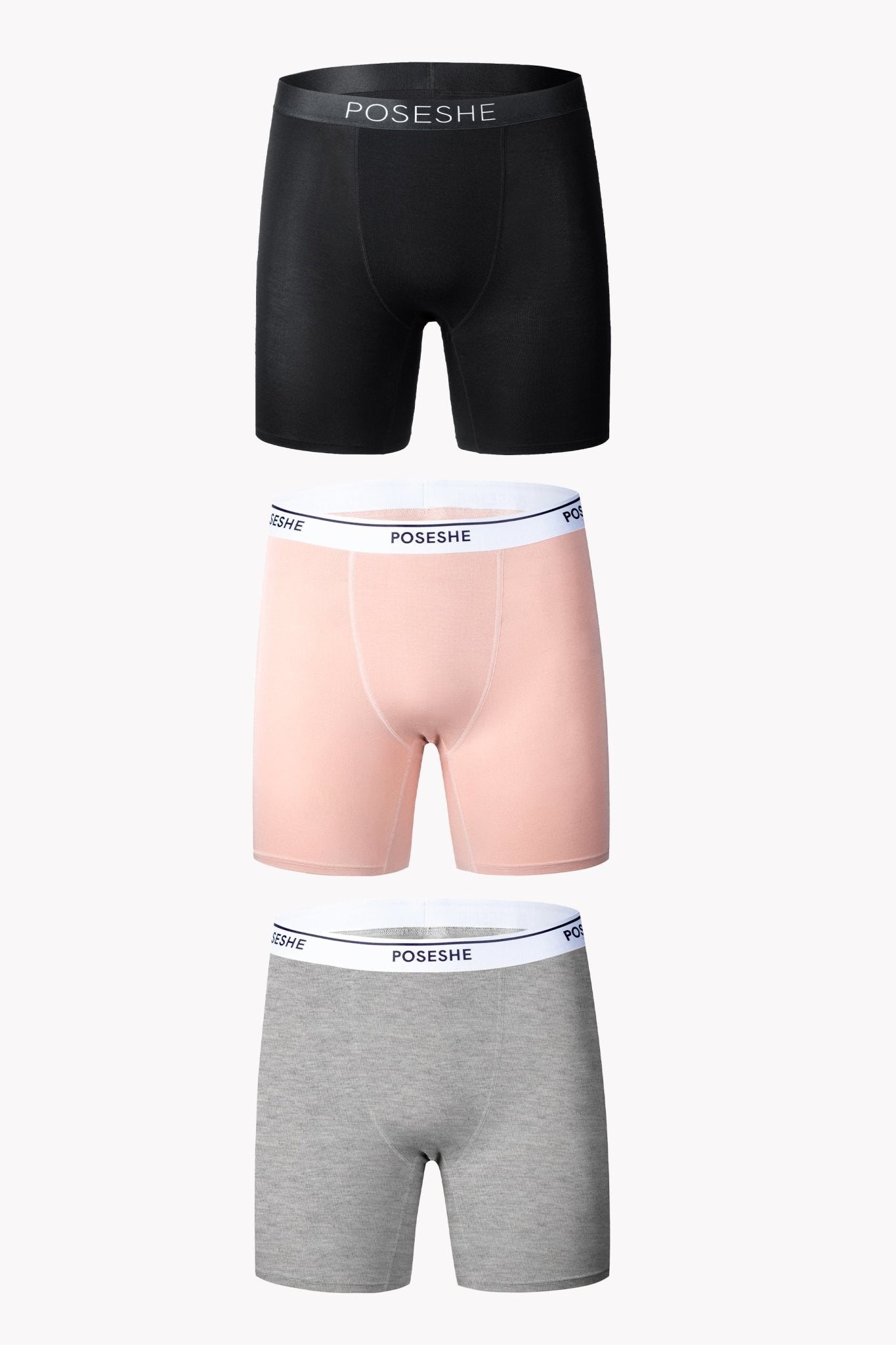 POSESHE Micromodal Anti-Chafing Boyshorts Underwear, Women's Boxer Briefs  8 Inseam,1 Pack Or 3 Pack, S-5xl : : Clothing, Shoes & Accessories